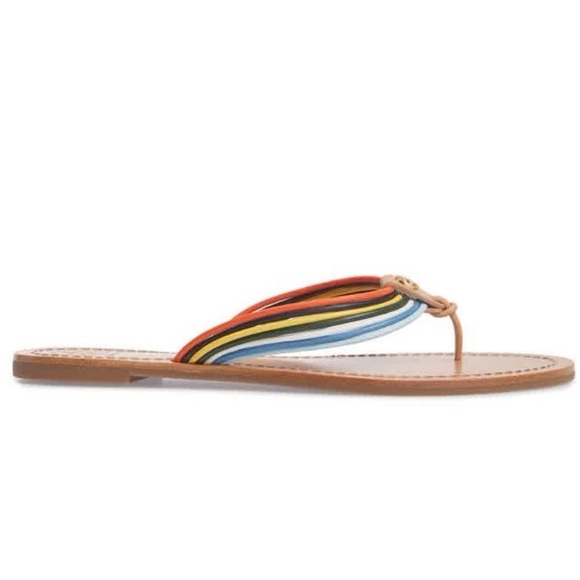 Tory Burch Sienna Multi-Colored Strappy Thong Sandal - Picture 8 of 12